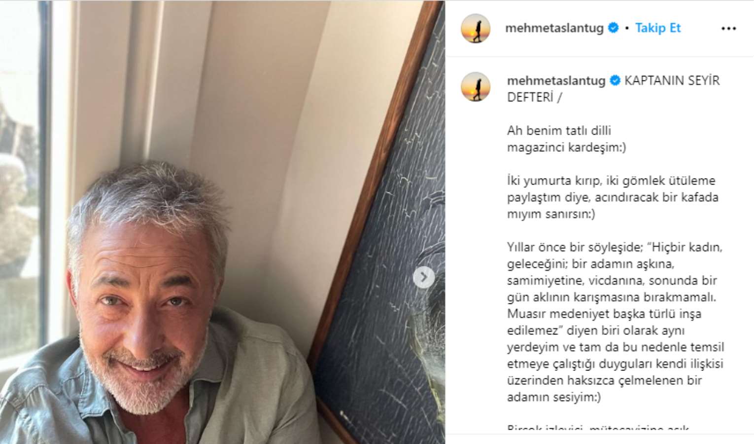 Önce paylaşıp sonra silmişti: Mehmet Aslantuğ'dan yeni açıklama