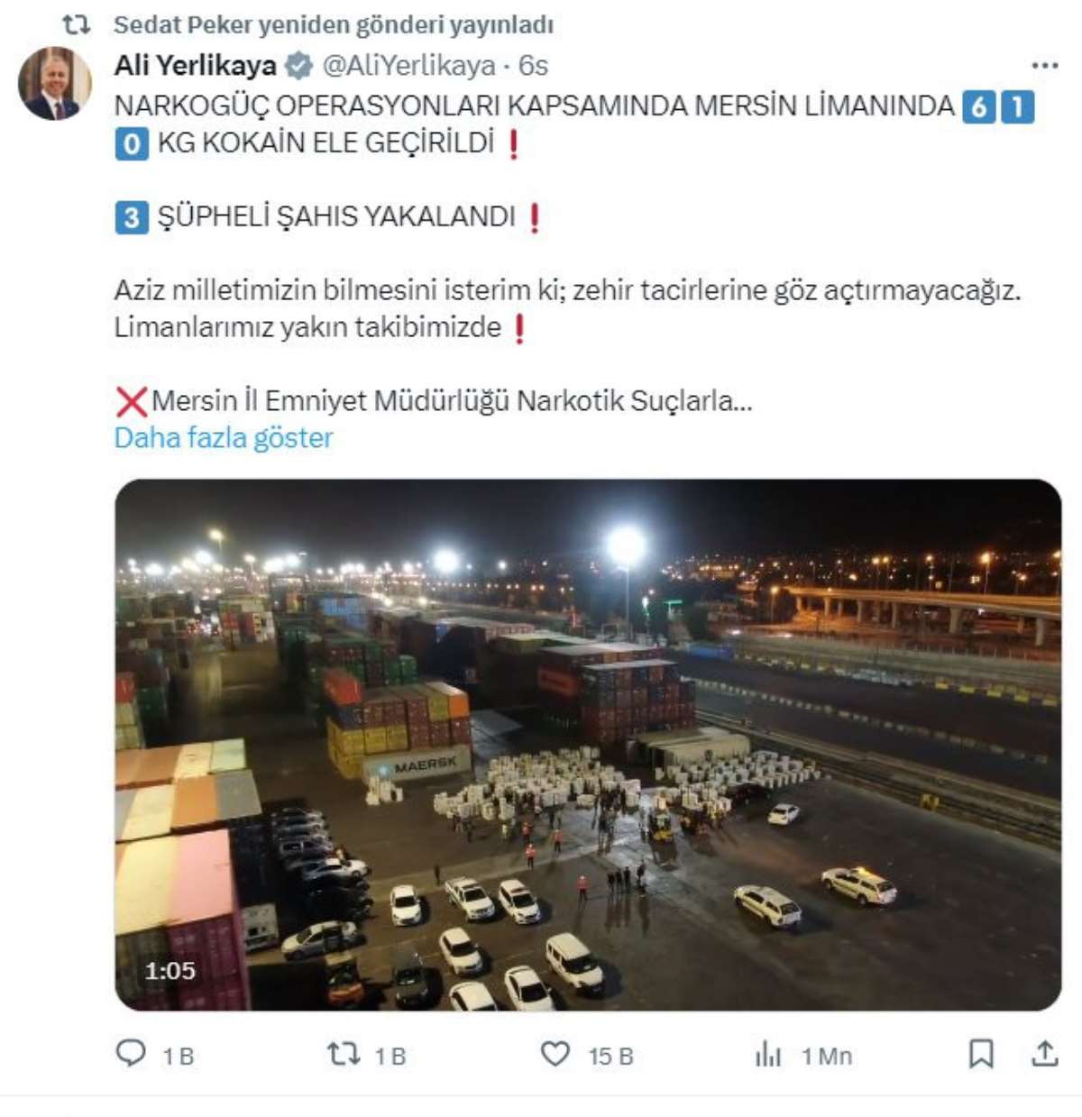 Sedat Peker'in sosyal medya hesabında hareketlilik: Ali Yerlikaya'nın tweet'ini beğenip paylaştı