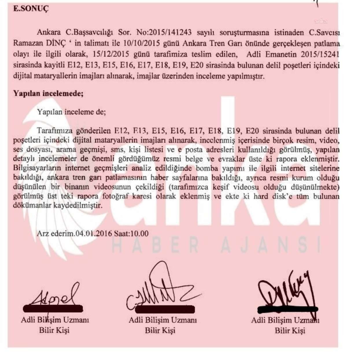 10 Ekim Ankara Gar Katliamı iddianamesinde yeni ayrıntı: 'IŞİD emirinin' üzerinden çıkan belgeleri istihbarat polisleri incelemiş