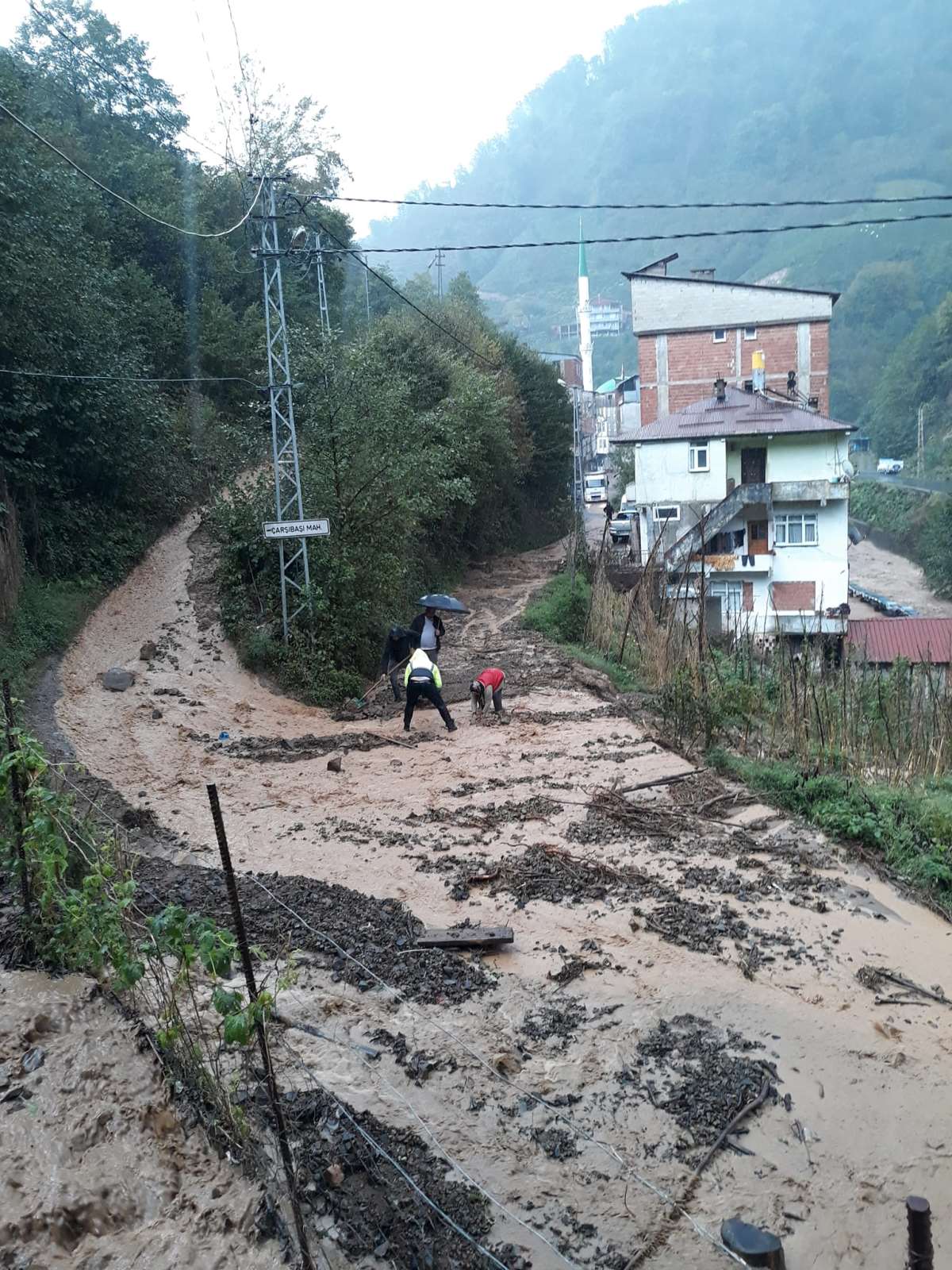 Artvin'de sağanak etkili oldu: Yol ulaşıma kapandı