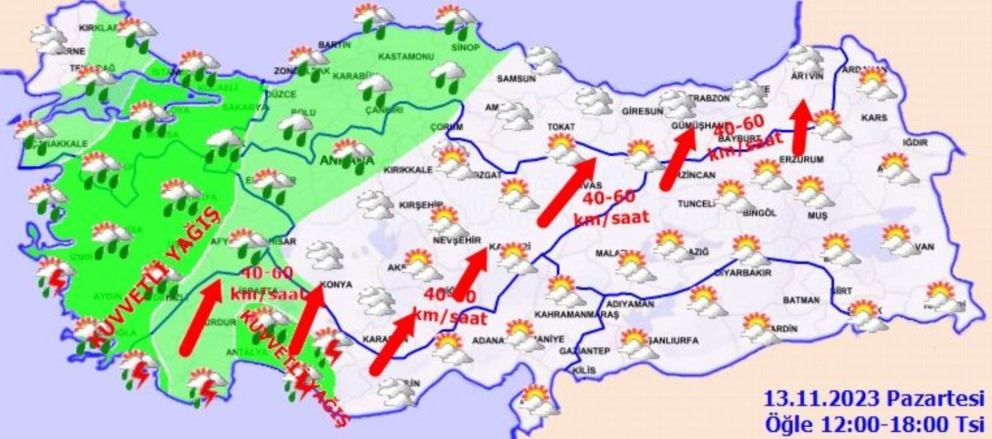 Meteoroloji açıkladı: 13 Kasım 2023 hava durumu raporu... Bugün hava nasıl olacak?