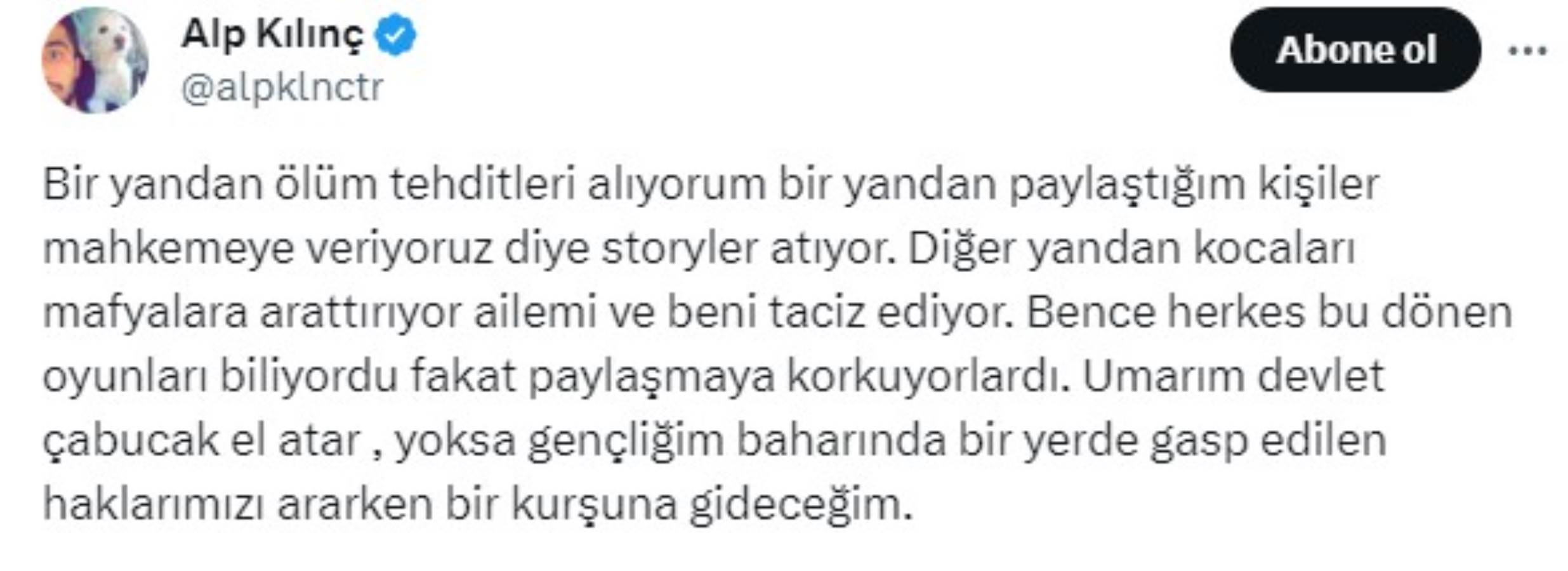 Fenomenlerin lüks yaşamlarını ifşa eden Alp Kılınç'a ölüm tehdidi yağıyor: 'Bir kurşuna gideceğim'