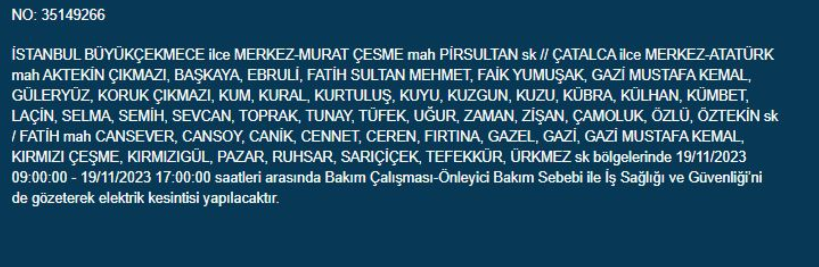 İstanbul'da elektrik kesintisi: 19 Kasım Pazar elektrik kesintilerinin yapılacağı ilçeler hangileri? İstanbul'da elektrikler ne zaman gelecek?