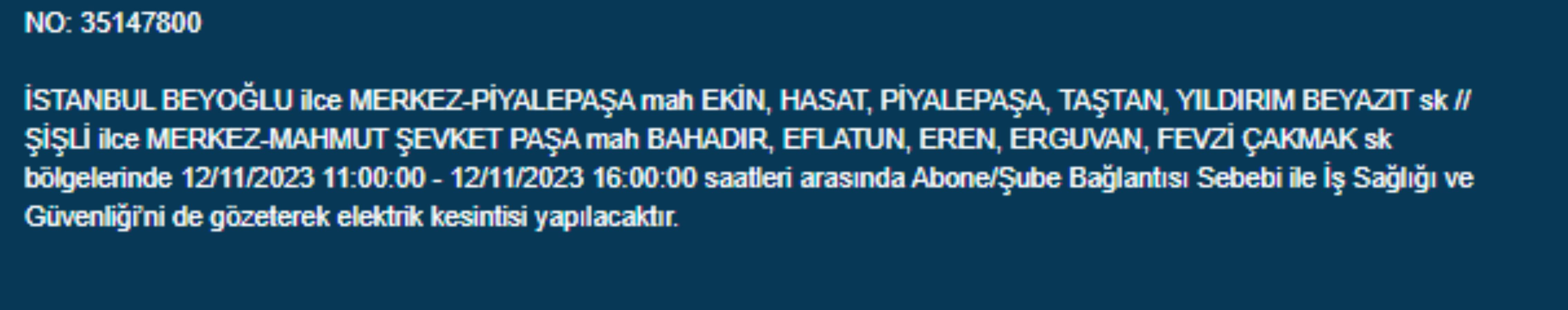 28 ilçede elektrikler kesilecek! İstanbul'da bugün elektrik kesintisi yaşanacak ilçeler hangileri? 12 Kasım İstanbul'da elektrik ne zaman gelecek? Avcılar, Bağcılar, Beylikdüzü, Fatih, Esenyurt, Pendik, Maltepe, Sancaktepe'de elektrikler ne zaman gelecek?