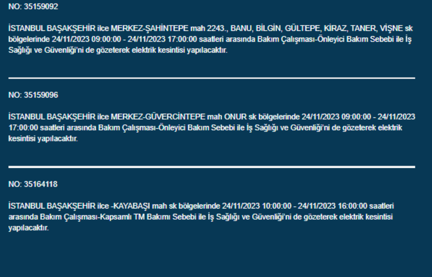 İstanbul'da 34 ilçede elektrik kesintisi: İstanbul'da bugün elektrik kesintisi yaşanacak ilçeler hangileri? İstanbul'da elektrikler ne zaman gelecek?