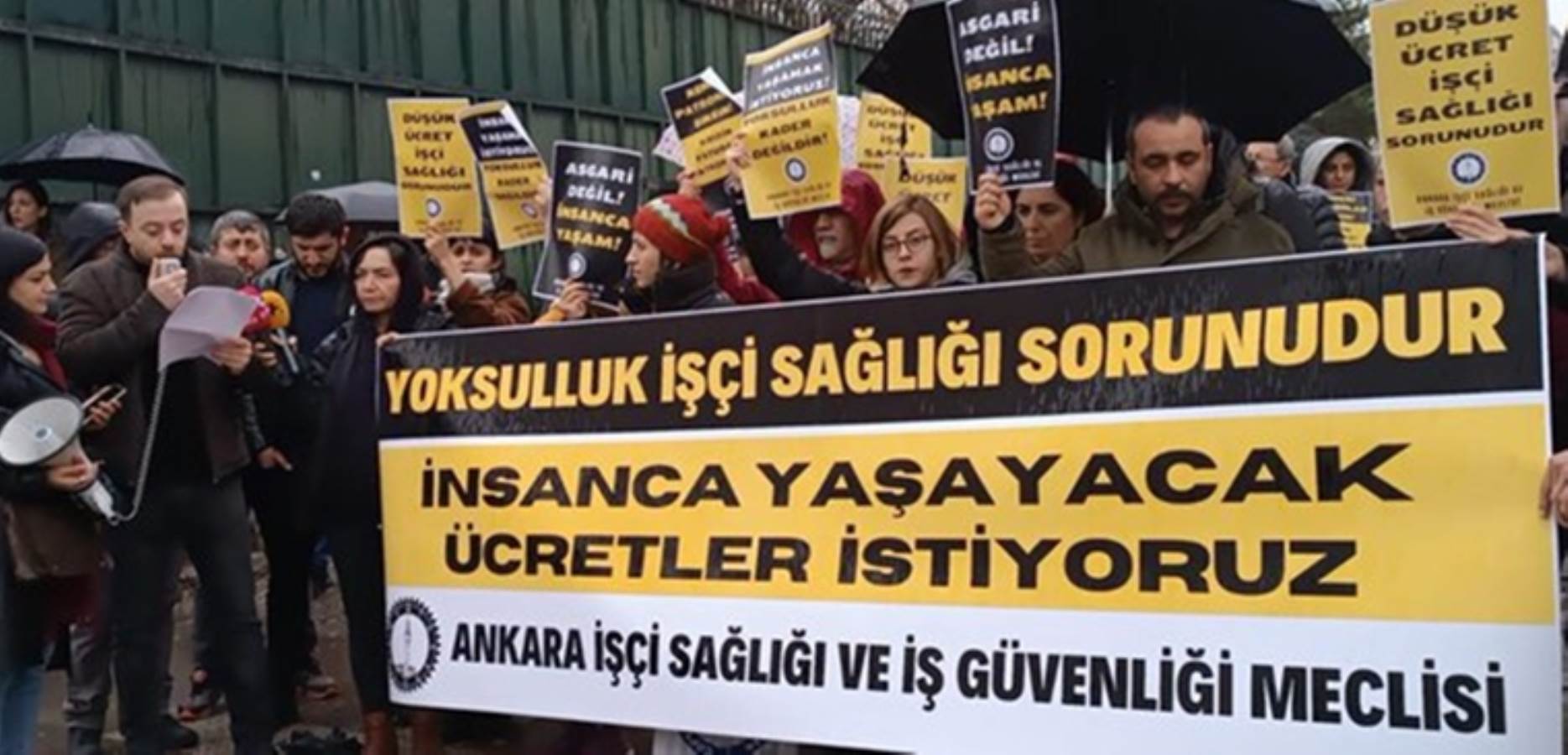 Ankara İşçi Sağlığı ve İş Güvenliği Meclisi üyelerinden 'asgari ücret' eylemi: Komisyon işçileri temsil etmiyor