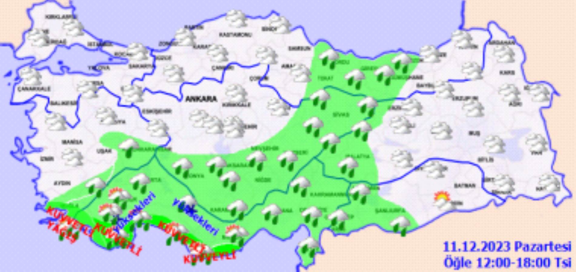 Meteoroloji açıkladı: 11 Aralık 2023 hava durumu raporu... Bugün hava nasıl olacak? İstanbul'a kar ne zaman yağacak?