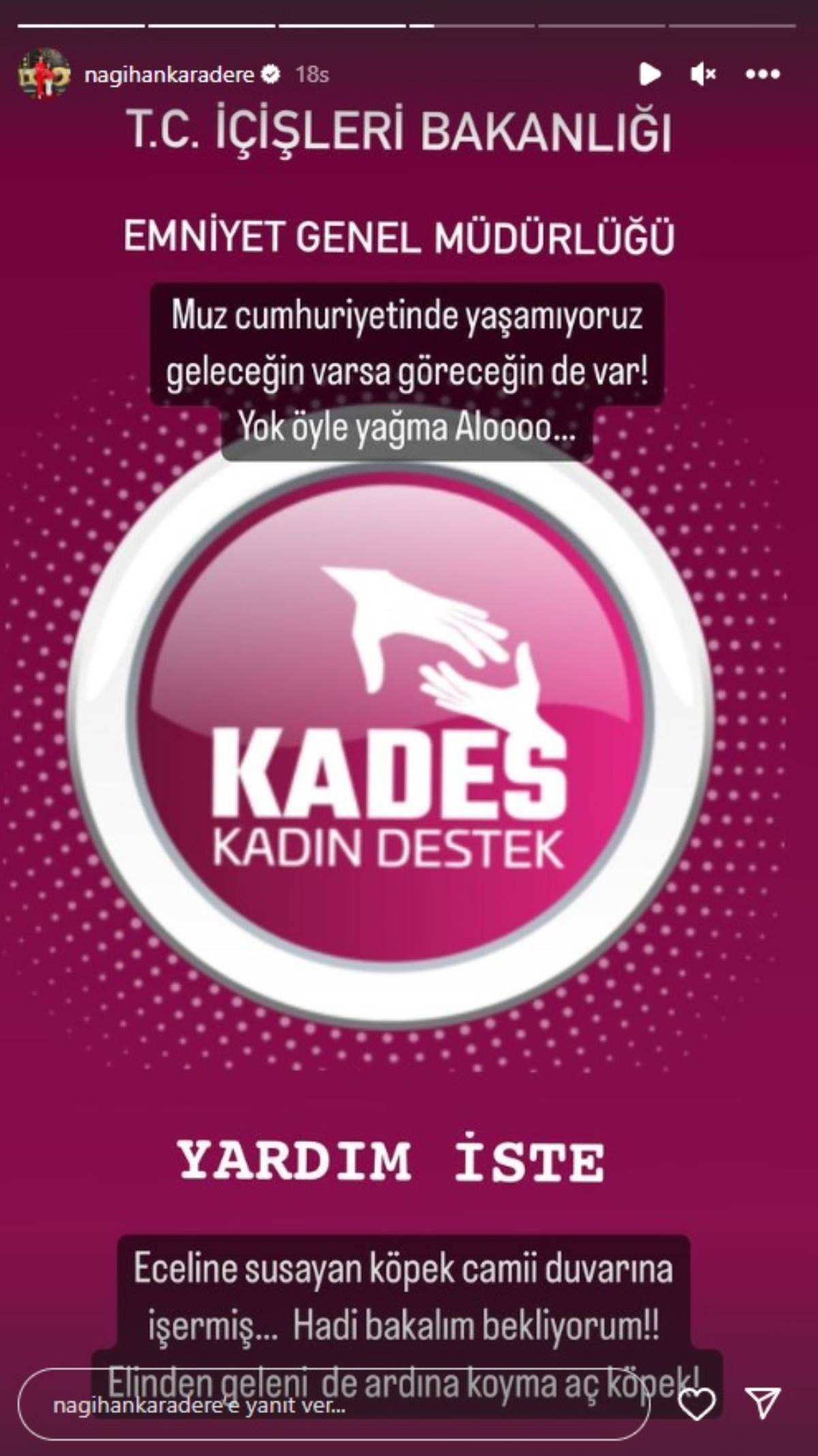 Nagihan Karadere'ye tehdit: KADES'e başvurdu