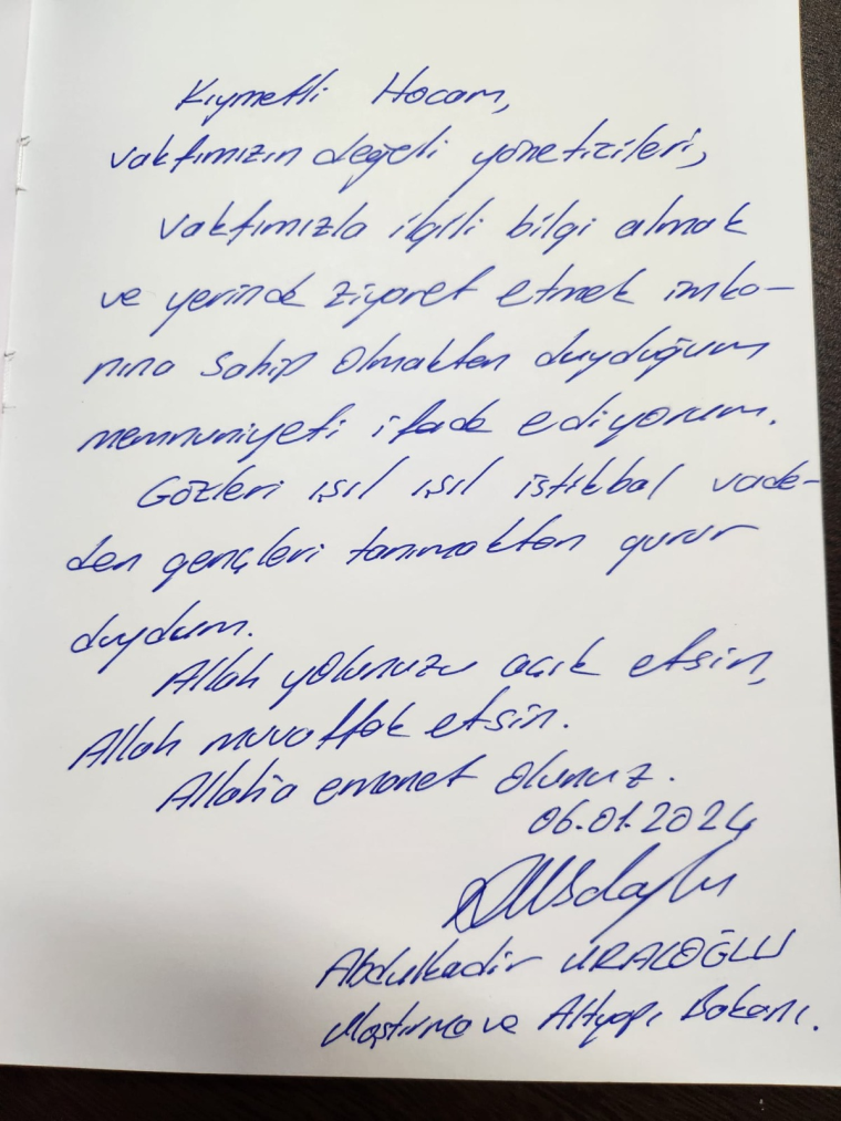 Bakan Abdulkadir Uraloğlu, İsmailağa cemaatine bağlı İlkseç Vakfı'nı ziyaret etmiş: 'Kıymetli hocam...'