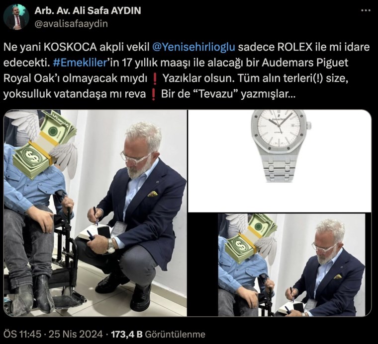 'Rolex'i ile gündem olan AKP'li Yenişehirlioğlu'nun ultra lüks bir saati daha ortaya çıktı